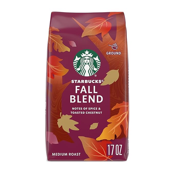 Starbucks Ground Coffee Medium Roast Coffee Fall Blend 100% Arabica Limited Edition 1 Bag (17 Oz)