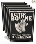 BETTER BOVINE Grass Fed Wagyu Beef Jerky Keto Paleo Low Carb High Protein Gluten Free Sugar Free Non-GMO Nitrate Free Preservative Free No Antibiotics No Added Hormones 26g Protein 0g Car