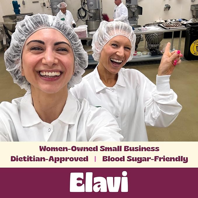 Elavi Peanut Butter Chocolate Protein Brownie 10g Protein 10g Fiber Non-Dairy Vegan &amp Gluten Free Guilt-Free Snack | No Added Sugar No Sugar Alcohols Kid Friendly (8 pack)