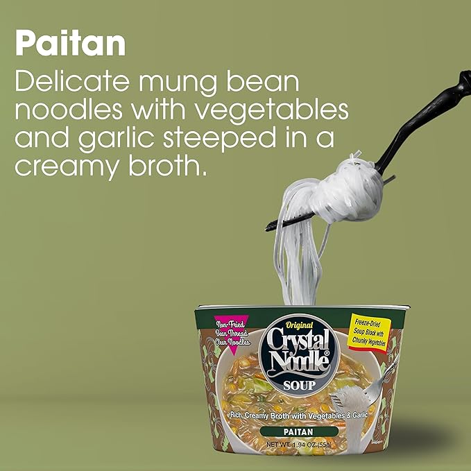 Crystal Noodle Soup Paitan (Pack of 6 Cups) 1.94 OZ