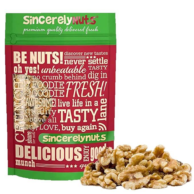 Sincerely Nuts Raw Shelled Walnuts (5lb bag) | No Shell Walnut Halves and Pieces | Easy to Eat &amp Cook Right Out of the Bag | Kosher &amp Gluten Free Superfood | Plant Based Fiber &amp Healthy Fa