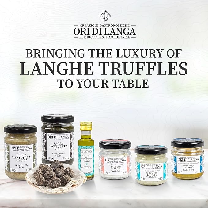 Ori di Langa Farfalle Egg Pasta Infused With Italian Summer Truffle - Artisanal Black Truffle Pasta Gourmet Bowtie Noodles From Langhe Italy Rich Flavor - 8.81 oz