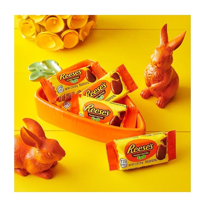 Reese's Peanut Butter Eggs Bulk Pack - 2 Pounds of Eggs - Delicious Classic Flavor in a Fun Shape - Perfect for Easter Baskets or Eggs Hunts - Great to Share with Friends and Family