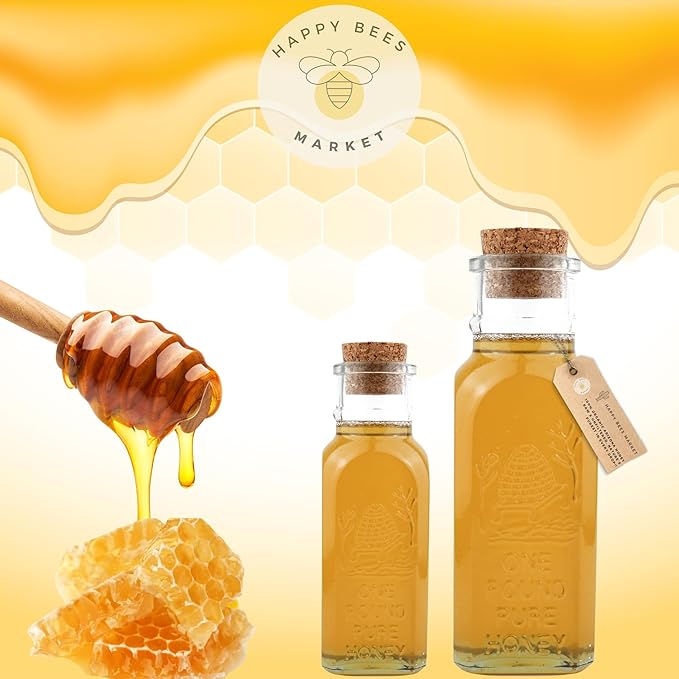 Happy Bees Market Organic Wildflower Honey – Pure Raw and Unfiltered | 100% Organic Arizona Wildflower Honey