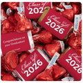 248 Pcs Red Graduation Candy Party Favors Assorted Wrapped Miniatures &amp Red Kisses (3 lbs Approx. 248 Pcs)