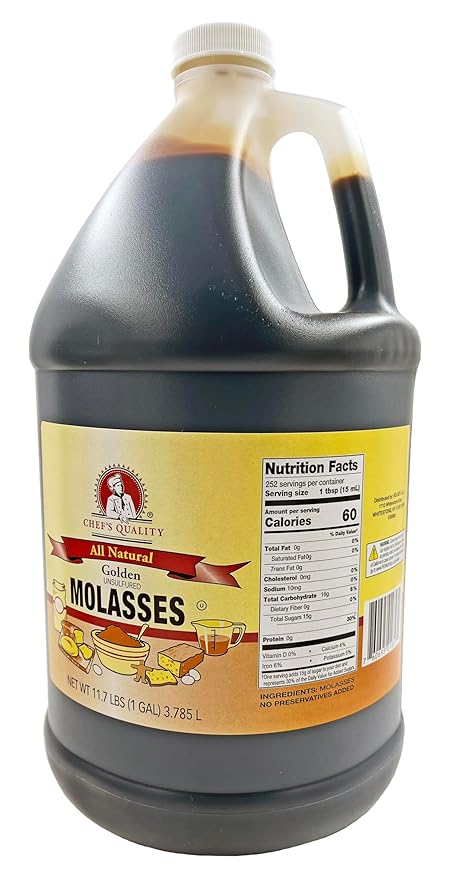 Chefs Quality All Natural Golden Molasses | Unsulfured | Kosher | 11.7 lbs