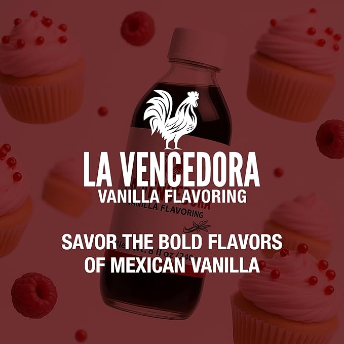 La Vencedora Mexican Vanilla – 8oz Bottles (Pack of 3) – Traditional Vanilla Flavoring for Baking Cooking &amp Desserts – Made in Mexico