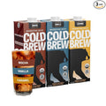 Wandering Bear Organic Cold Brew Coffee Variety Pack - Extra Strong Bold Smooth Unsweetened Shelf-Stable Ready to Drink &amp Vegan Iced Cold Brewed Coffee Drink - 32 fl oz (3pk - Vanilla Caram