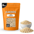 Oh! Nuts Almonds Diced Blanched - Raw - 100% Natural - 2 lb - High-Protein Diced Almonds - Packed in New York Zip-Seal Bag for Exceptional Freshness
