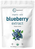 Organic Blueberry Extract Powder 10oz | 100% Natural Fruit Powder | Freeze-Dried Wild Blueberries Source | No Sugar &amp Additives | Great Flavor for Drinks Smoothie &amp Beverages | Non-GMO &amp