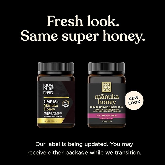 Manuka Honey UMF 15+ (MGO 512+) 100% Pure New Zealand - Certified Award Winning New Zealand Raw Manuka Honey Premium Grade 17.6 Ounce (500g)