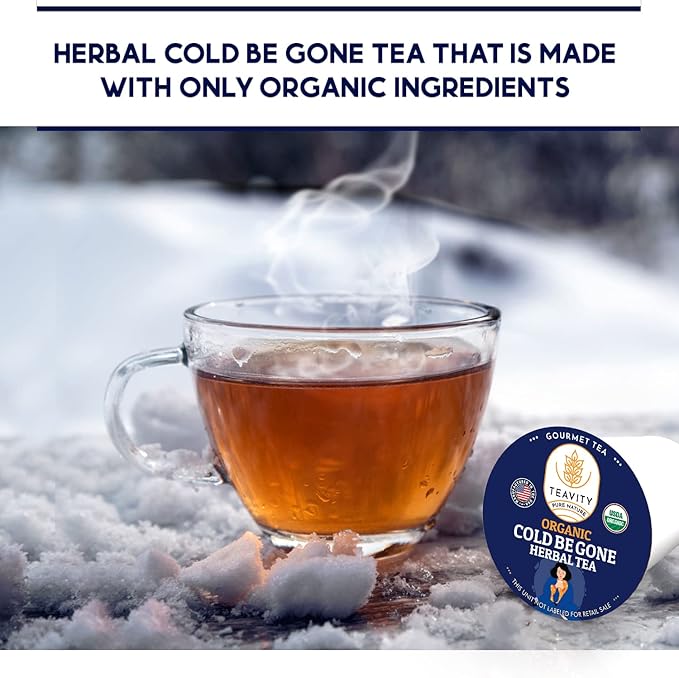 Organic Rooibos Tea Pods for Keurig with Lemon Mint Licorice - Unsweetened Decaf Tea for K Cup Brewing by Teavity (36 Tea Pods)