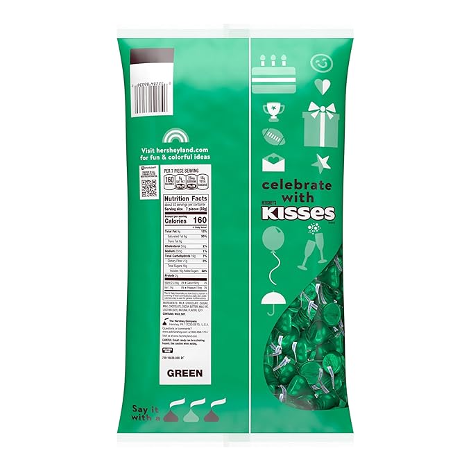HERSHEY'S KISSES Milk Chocolate Candy Bulk Bag Great Holiday Candy and Stocking Stuffers 60 oz
