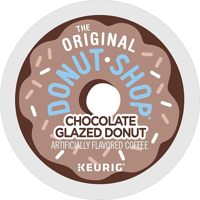 The Original Donut Shop Coffee Chocolate Glazed Donut Keurig Single-Serve K-Cup Pods Medium Roast Coffee 60 Count (6 Packs of 10)