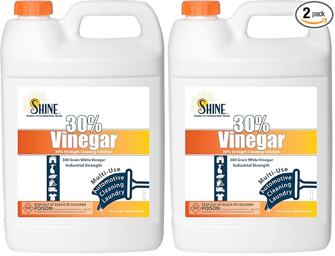 30% Concentrated Vinegar Gallon - Makes 6 Gallons of Finished Solution - For Home and Outdoor Use - Concentrated All Purpose Vinegar (Pack of 2)