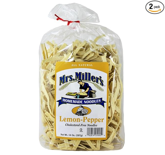 AmishTastes Mrs. Miller's Lemon-Pepper Noodles 14 Oz. (Pack of 2)