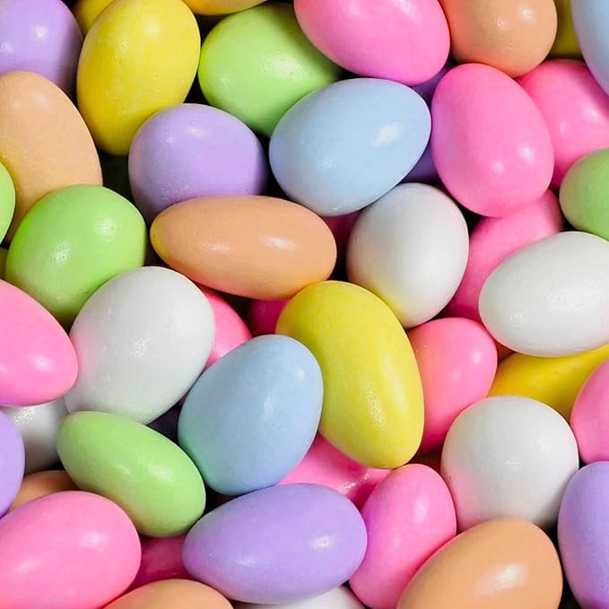 Assorted Jordan Almonds Pastel Colors by Its Delish 2 LBS Bulk | Sugared Almond Nut with Sweet Hard Candy Coating - Easter Eggs Wedding Favors Bridal and Baby Showers Party Buffets - Vegan &amp Ko
