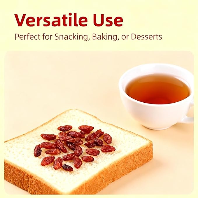 Three-Color Seedless Dried Grapes - Soft &amp Chewy No-Wash Raisin Snack Mix For Baking Oatmeal Yogurt (Bulk Pack Ready-to-Eat)