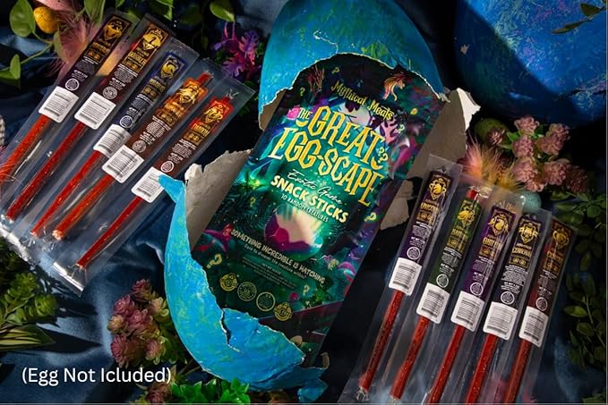 Mythical Meats Easter Meat Pack Exotic Game Meat and Beef Sticks Snack Stick Variety Pack – 10 Count Random Assortment – Easter Gift Bag – High Protein Gluten Free MSG Free Meat Sticks