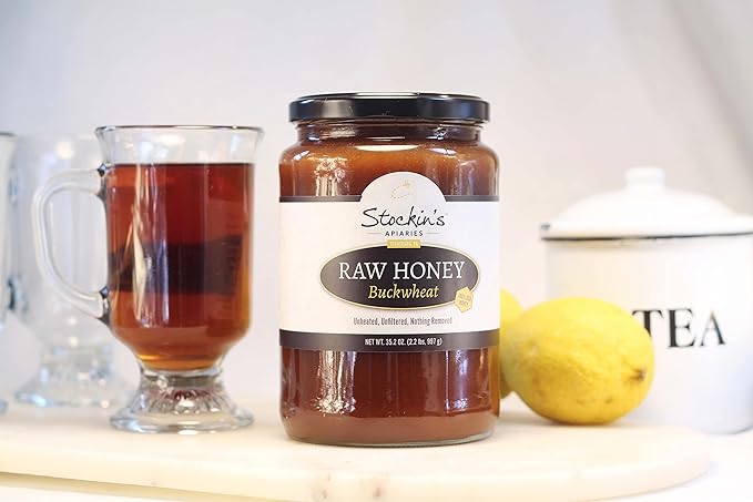 Stockin's Apiaries Raw Buckwheat Honey Unheated Unfiltered &amp Nutritious 35.2 Oz.