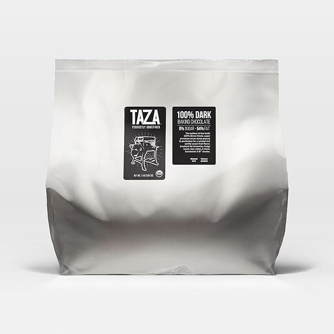 Taza Chocolate Organic Bulk Baking Chocolate 100% 3 kg bag (1 count) Vegan