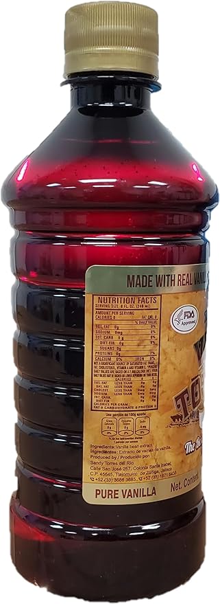 Mexican Vanilla Totonac’s Bottle - Pure Imported Vanilla Extract (Ambar/Clear: 500 ml / 16.6 Fl Oz (Pack of 1))