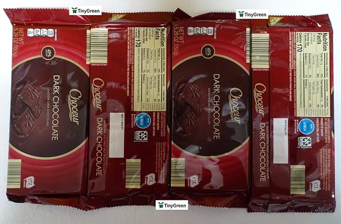 Choceur Dark Chocolate Smooth Dark Chocolate 49% Cocoa 5.29oz 150g (Pack of Four)