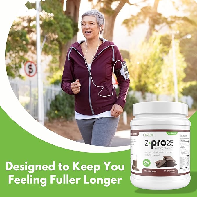Z-Pro25 Protein Powder 23.7 oz 16 Servings – 25g Casein &amp Whey Blend – Low-Carb High-Protein Meal Replacement Shake – Muscle Recovery &amp Weight Management - 21 Vitamins &amp Minerals – Choc