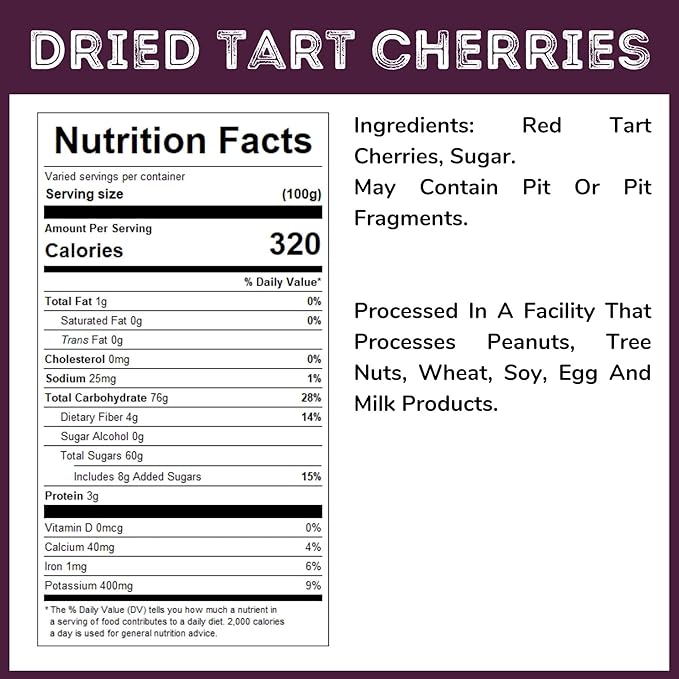 WinCrest Bulk Dried Tart Cherries - 5 Lb Case