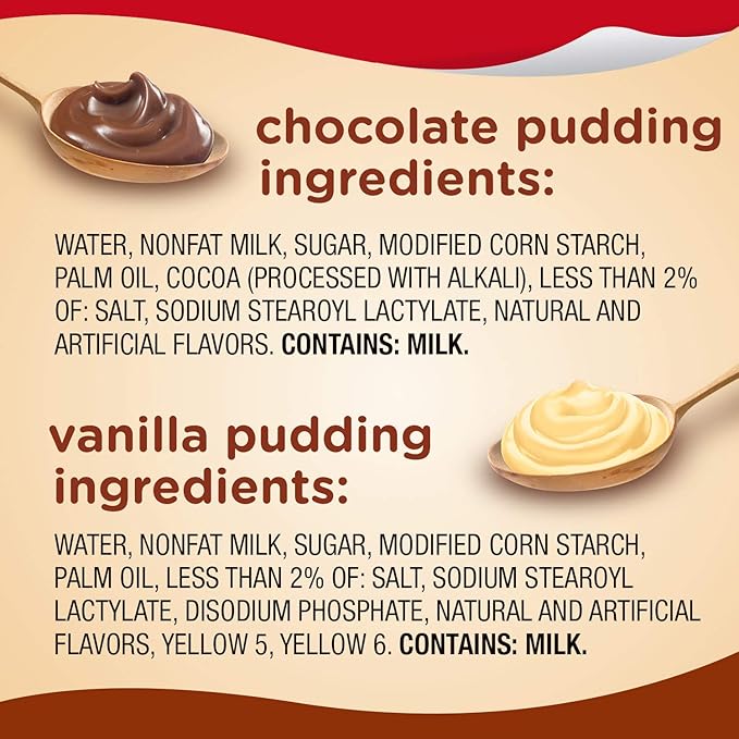 Snack Pack Chocolate and Vanilla Pudding Cups Family Pack 12 Count 6 Pack