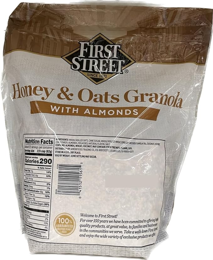 First Street Honey and Oats Granola With Almond 48oz (Pack of 1)