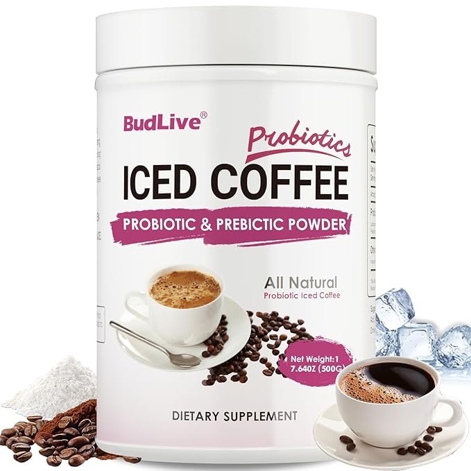 Probiotic Iced Coffee with Adaptogens Slim Ground Coffee Arabica Specialty Coffee Caffeinated Medium Roast Ideal for Cold Brew &amp Refreshing Iced Beverages Brew Instant Coffee 500g