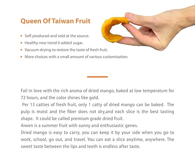 DUO LI DUO Premium Dried Golden Irwin mango (Sugar free) – 100% Natural No Sugar Added Vegan &amp Gluten-Free Snack – 3Pack 120g Each (Total 360g)