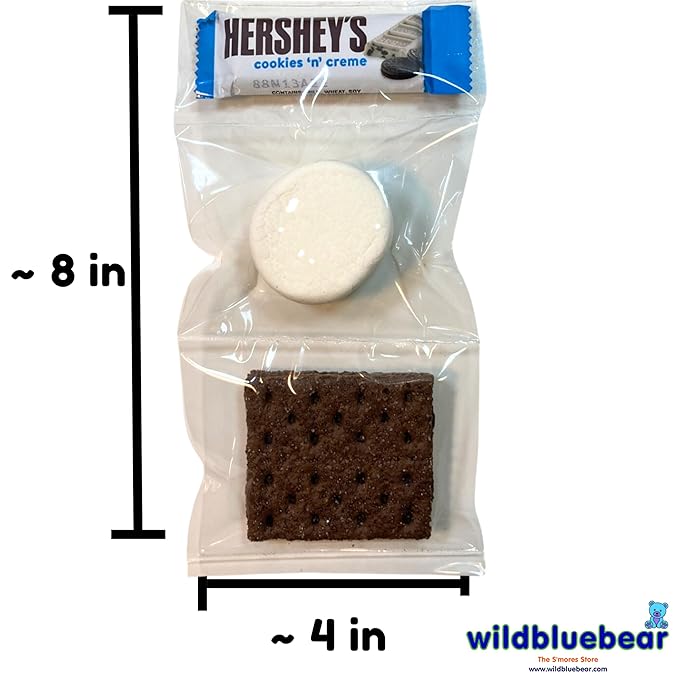 WBB | SMORES KIT STRIP | Individually packaged set : Graham Crackers Marshmallow Chocolate | Make delicious smores (25 sets) (25 units Cookies &amp Mallow)