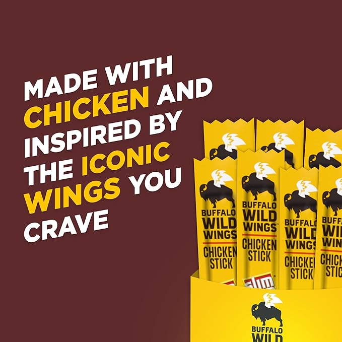 Slim Jim Chicken Sticks Buffalo Wild Wings Honey BBQ Seasoned 7g Protein per Serving Snack Size Easter Basket Stuffer for Men 0.28 oz. 14 Count (Pack of 7)