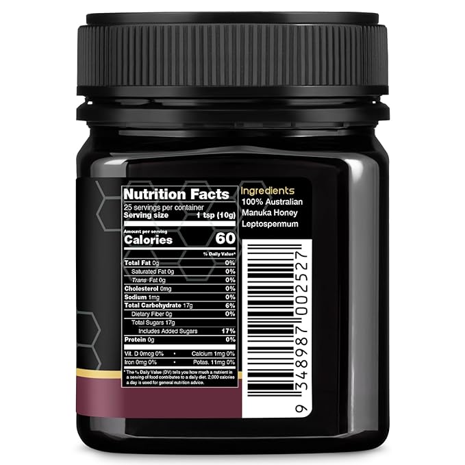 Nature’s Gold Raw Manuka Honey Certified High MGO | Authentic MGO 100% Pure Genuine Traceable Hive to Home | MGO 1930+ Flavor | 8.8 Ounce (Pack of 1) Size