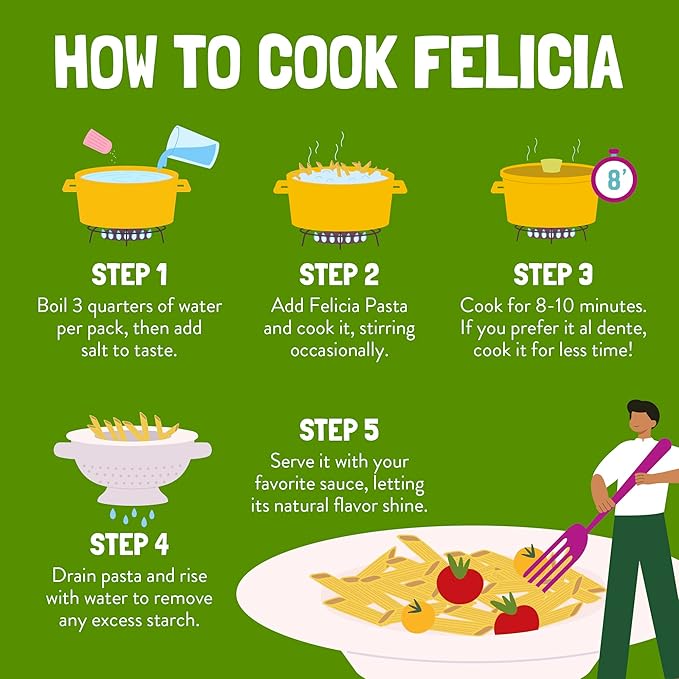 Felicia Gluten Free Pasta Oat Penne Organic Whole Grain Noodles Made With 51% Whole Oat and Brown Rice Natural Fiber Ingredients Designed in Italy Plant Based Non GMO 12 Oz 6 Boxes