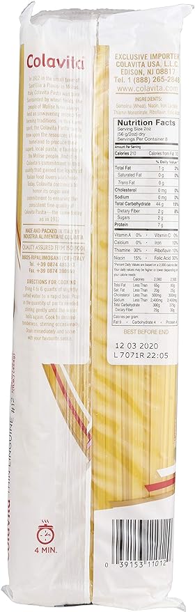 Colavita Pasta - Thin Linguine 1 Pound - Pack of 20