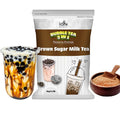 Fusion Select 2.2lb Brown Sugar Milk Tea Powder Flavored-3-in-1 Drink Powder with Cream &amp Sugar - Instant Pre-Mixed Beverage for Hot or Cold Blends or Yummy Frappes