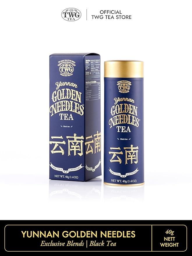 TWG Tea | Yunnan Golden Needles | Black Tea | Nutty &amp Malty | Haute Couture Tin 40g | Gift Set