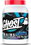 GHOST Clear Gains Mass Gainer Protein Powder - Post-Workout Weight Gainer Mix - 40g of Whey Protein Isolate 440 Calories &amp 70g Vitargo Carbs - Lean Muscle Building &amp Recovery - Blue Raspberry