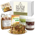 Dubai Pancake DIY Set – All-in-One Chocolate Pancake Kit | Viral Dessert Creation Set with Creams &amp Toppings | Complete Dubai-Inspired Baking Experience