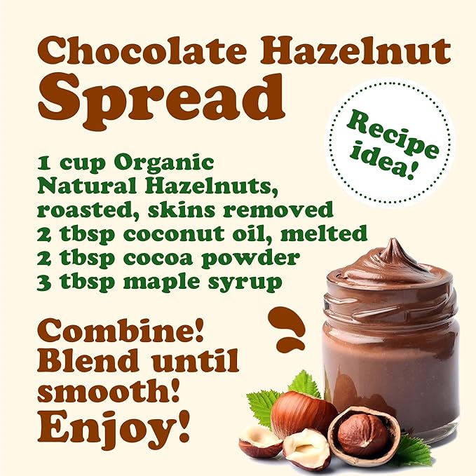 Food to Live Organic Hazelnuts 2 Pounds – Non-GMO Raw Filberts Whole Shelled Unsalted Kosher Vegan Bulk. Crunchy Wholesome Snack. Great for Baking Trail Mixes