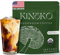 Kinoko USDA Organic Mushroom Coffee 30 Servings with MCT Oil Instant Creamy Coffee Mix with 7 Adaptogenic Mushrooms for Focus Energy &amp Wellness USA Grown
