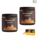 【2-Pack】MARGXO Mushroom Coffee 6.35 oz 30 Servings with Yellow Travel Bag10-Mushrooms Extract Blend Boost Your Energy Contains Coconut Milk