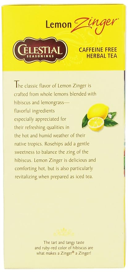 Celestial Seasonings Herbal Tea Lemon Zinger 25 Count (Pack of 6)