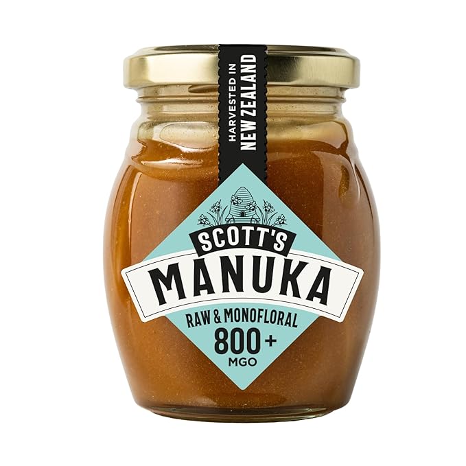 Scott’s Honey Manuka Honey MGO800+ – Raw Natural Certified New Zealand Manuka Honey Lab Tested – 8 oz