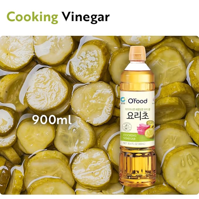 Chung Jung One O'Food Premium Korean Vinegar Kitchen Essential Pantry Staple Perfect for Salads (Cooking 900ml)