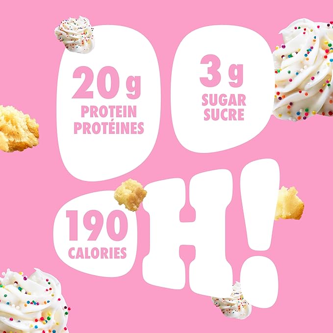 Pure Protein Gluten Free Snack Bars Birthday Cake Flavor 10.56 Ounce 1.8 Ounce Bars 6 Count