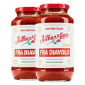 Arthur and Sons Fra Diavolo Sauce - Authentic Spicy Italian Recipe Premium Quality All-Natural Ingredients Non-GMO Gluten-Free Perfect for Pasta Pizza Seafood and Cooking - 2 Pack (48oz)